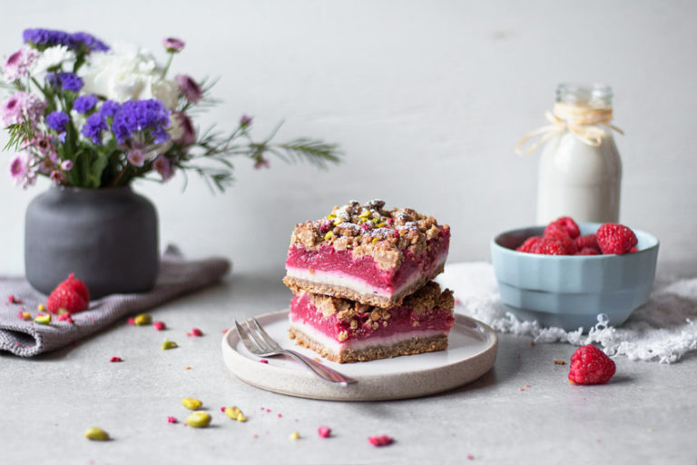 Gesunder Himbeer Pudding Kuchen Glutenfrei Freiknuspern