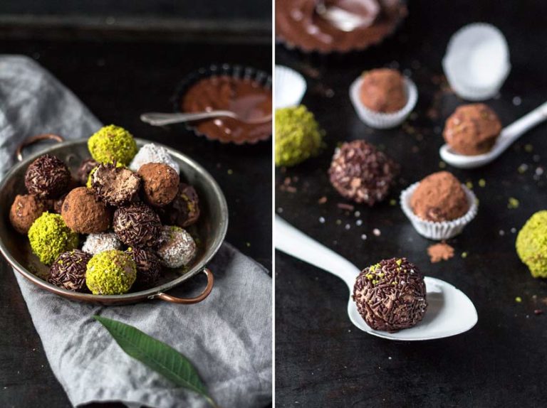 Vegane Rumkugeln ohne Zucker (glutenfrei) | Freiknuspern