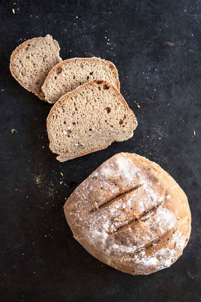 Saftiges glutenfreies Brot ohne Hefe (vegan) | Freiknuspern