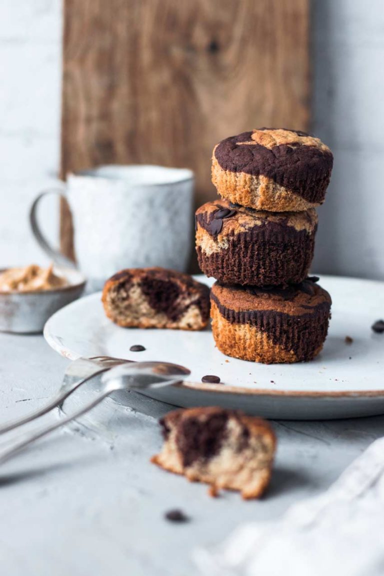 glutenfreie Schoko-Bananen Muffins (vegan) | Freiknuspern