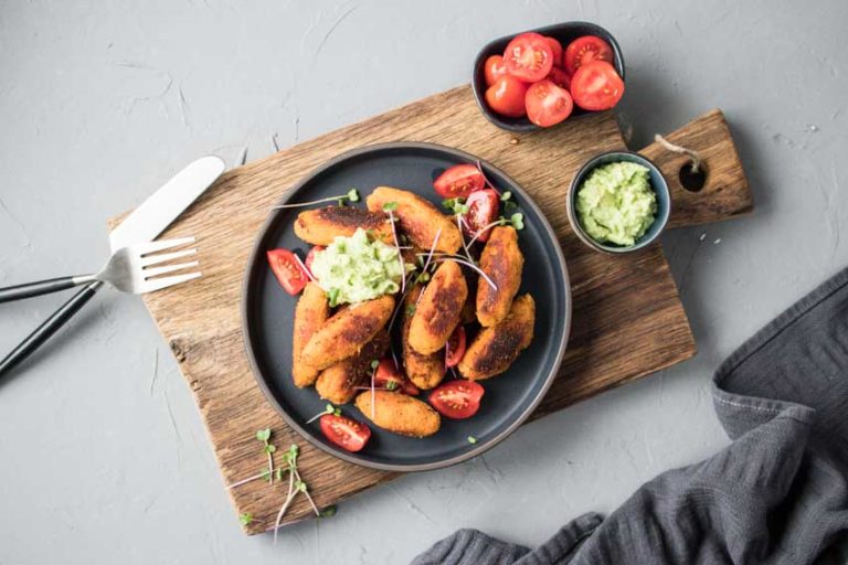 Glutenfreie Süßkartoffel-Kroketten (vegan) | Freiknuspern