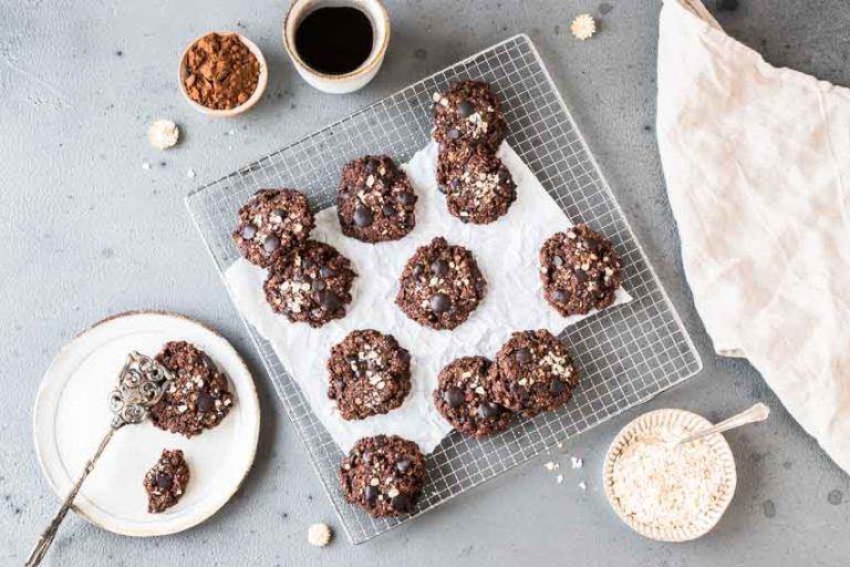 Glutenfreie Hafer-Schoko Kekse ohne Mehl (vegan)